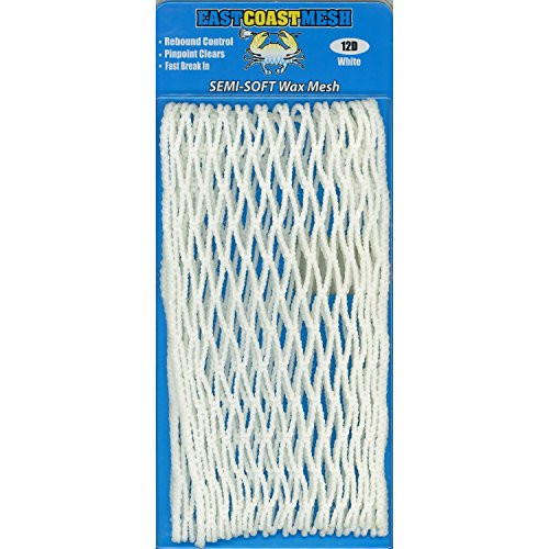 East Coast Dyes 12 Diamond Semi-Soft Wax Goalie Mesh Solid Color - White