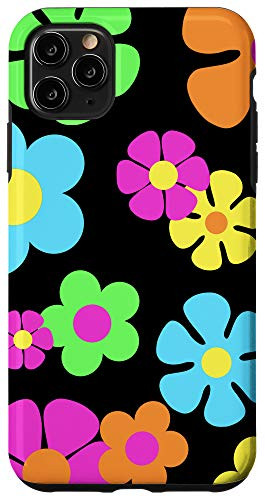 iPhone 11 Pro Max Hippie Psychedelic Flower Power 60_s 70_s Groovy Boho Daisy Case