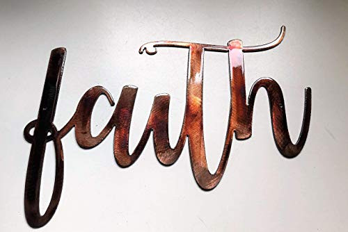 Faith Sign Metal Wall Art Accent 11 1 2inch  x 7 1 4inch
