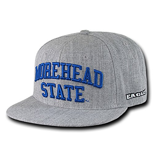 Morehead State University Eagles NCAA Flat Bill Heather Gray Snapback Baseball Cap Hat