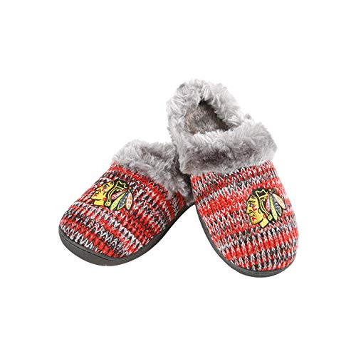 FOCO Chicago Blackhawks NHL Womens Peak Slide Slipper - S