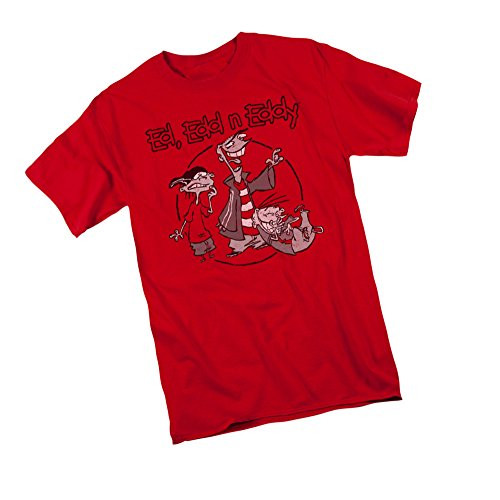 Cartoon Network Gang - Ed EDD N Eddy - CN Adult T-Shirt  X-Large Red