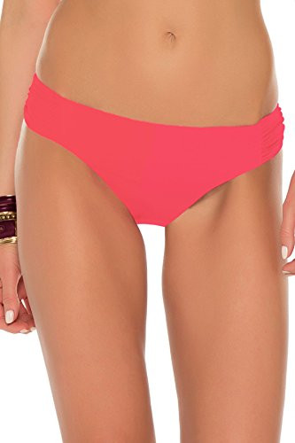 Becca by Rebecca Virtue Women_s Tab Side Hipster Bikini Bottom Coral M