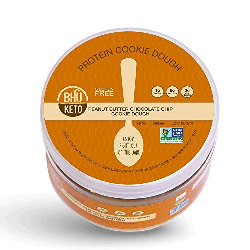Bhu Keto Peanut Butter Chocolate Chip Cookie Dough in a Jar - 1 JAR Bhu Keto Peanut Butter Chocolate Chip Cookie Dough in a Jar - 1 JAR