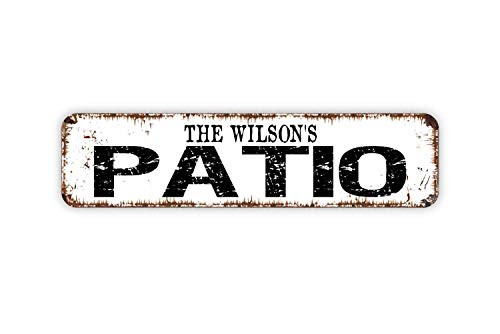 Welcome To Our Patio Backyard Personalized Custom Metal Street Sign Plaque