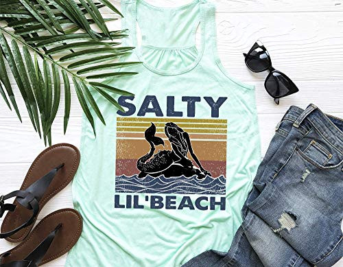 Salty Lil Beach Tank  Funny Tank  Mermaid Tank  Beach Shirt  Summer Tank  Vacation Top  Summer Vacation Tee  Adult Humor