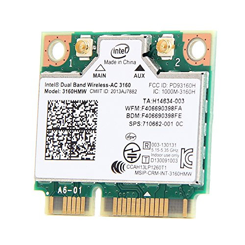 Intel Dual Band Wireless-ac 3160 3160hmw Half Mini Pci-e Bluetooth Bt Wireless Wifi Card 802.11 ac a B G N