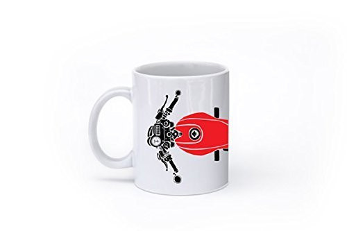 KillerBeeMoto 11 Oz Coffee Mug Limited Release Italian Engineered 1990_s Cafe Racer Motorcycle Coffee Mug -White- KillerBeeMoto 11 Oz Coffee Mug Limited Release Italian Engineered 1990_s Cafe Racer Motorcycle Coffee Mug -White-