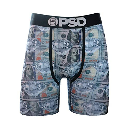 PSD Men_s Brief Underwear Bottom -Green Money Diamond  XL-