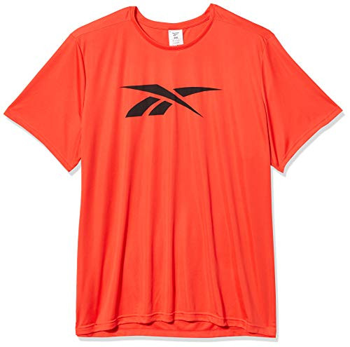 Reebok Workout Ready Poly Graphic Tee  Vivid Orange  XL