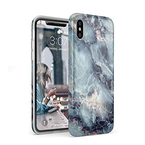 Casely iPhone Xs Max Phone Case Blue Marble - 360 Degree Coverage for Your Phone - Precise Cutouts  1mm Raised Lip Camera Protection - Classic