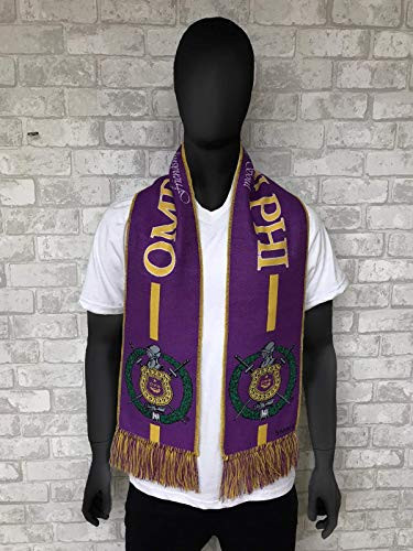 Omega Psi Phi Fraternity Scarf - Woven 100 Percent  Acrylic