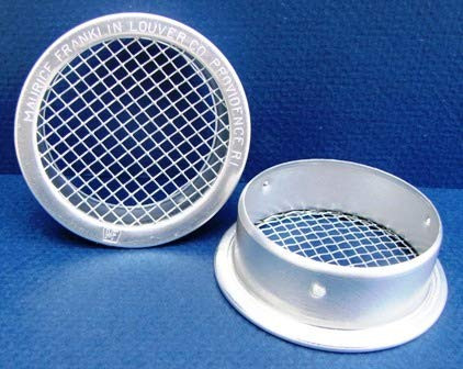 4inch  Round Open Screen Vent w 1 8inch  mesh - Mill - Pkg of 4