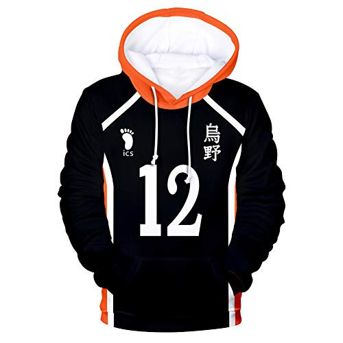 Peoria Haikyu Cosplay Hoodie  3D Graphic Printed Hooded Sweatshirt for Men and Women-XL Tadashi Yamaguchi-