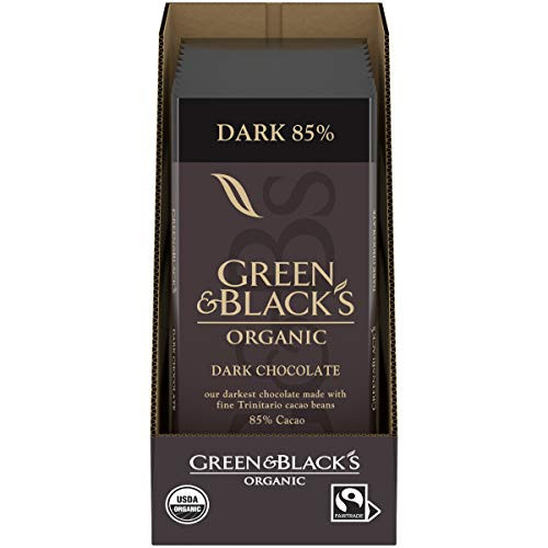 Green and Black_s Organic Dark Chocolate Bar 85 Percent Cacao Valentine_s Chocolate 10 - 3.17 oz Bars Green and Black_s Organic Dark Chocolate Bar 85 Percent Cacao Valentine_s Chocolate 10 - 3.17 oz Bars