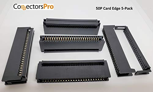 PC Accessories 50 Pins IDC 2.54mm Card Edge Connector for 1.27mm Flat Ribbon Cable  CE50 5-Pack