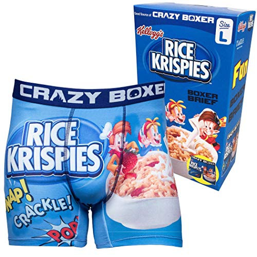 Rice Krispies Boxer Briefs in Cereal Box -Medium- Blue