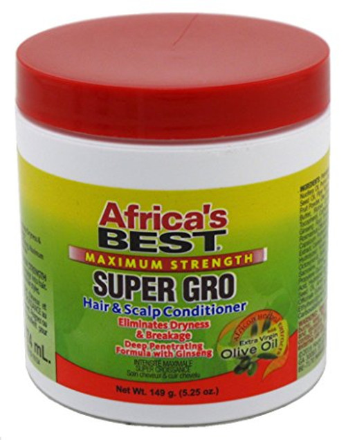 Africa_s Best Maximum Strength Super Gro Hair and Scalp Conditioner 5.25 oz -Pack of 6- Africa_s Best Maximum Strength Super Gro Hair and Scalp Conditioner 5.25 oz -Pack of 6-