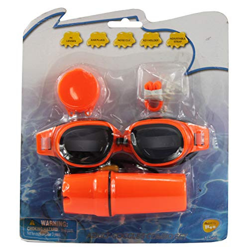 Connie N Randy Orange Goggle Swim Set