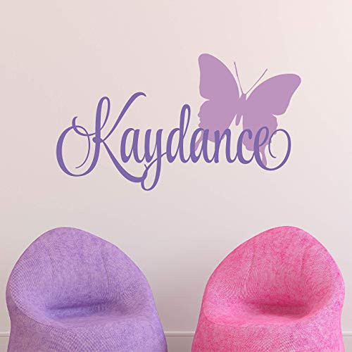 Butterfly Name Wall Decal - Custom Name Butterfly Decal - Girls Name Decal - Personalized Name Butterfly Wall Decal Nursery Decal - Girls Room Decal
