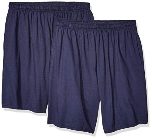 Soffe Men_s Classic Cotton Pocket Short  Navy -2 Pack-  Medium