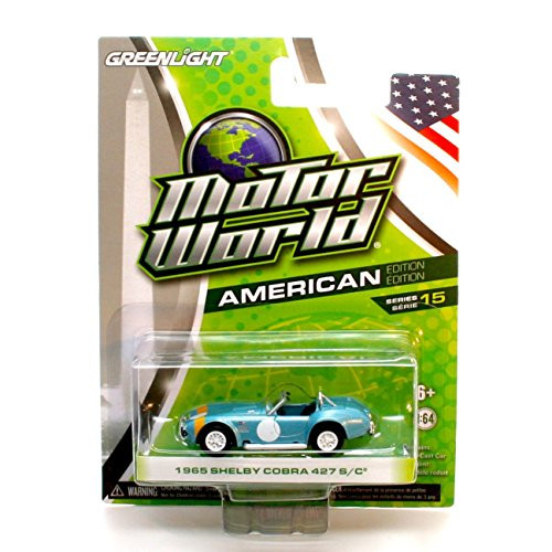 Motor World 1965 Shelby Cobra 427 S C -Blue- Series 15 2016 Greenlight Collectibles American Edition 1 64 Scale Die-Cast Vehicle Motor World 1965 Shelby Cobra 427 S C -Blue- Series 15 2016 Greenlight Collectibles American Edition 1 64 Scale Die-Cast Vehicle