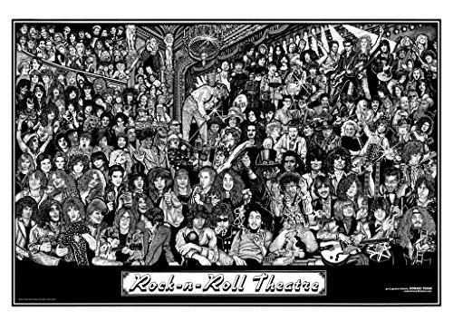 Studio B Laminated Rock-n-Roll Theatre by Howard Teman Music Poster 24x36