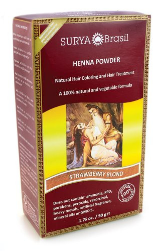 Surya Brasil  Natural Henna Powders  Strawberry Blonde 1.76 oz