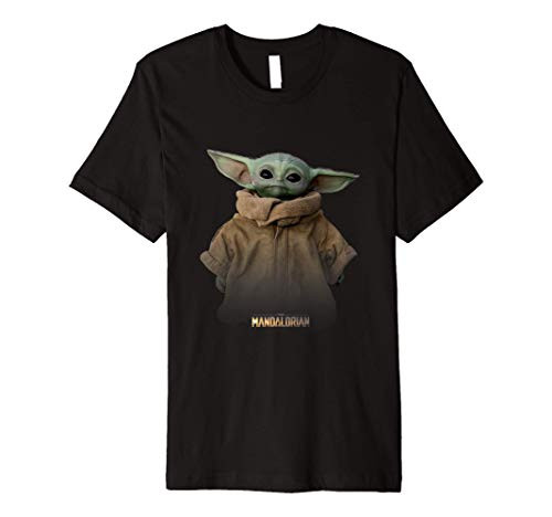 Star Wars The Mandalorian Logo The Child Simple Portrait Premium T-Shirt