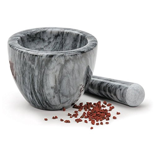 RSVP International RSVP Marble Mortar and Pestle, Grey ,Gray ,8-oz.