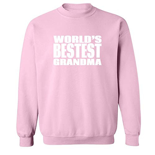 World_s Bestest Grandma Crewneck Sweatshirt in Pink - Medium