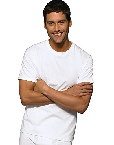 Hanes Ultimate Men_s 5-Pack Tagless ComfortSoft Crewneck T-Shirt  White  X-Large