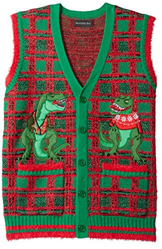 Blizzard Bay Men_s Ugly Christmas Sweater Vest  Dark Green  Medium