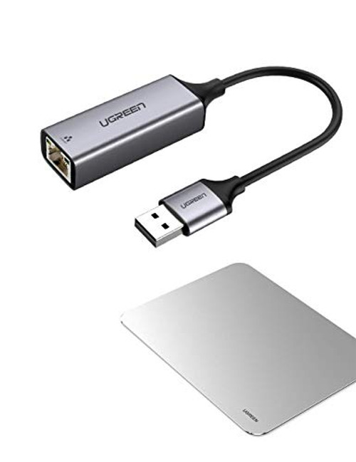 UGREEN USB Ethernet Adapter Aluminum with Mouse Pad Bundle USB 3.0 to Network Gigabit RJ45 LAN 10 100 1000 Mbps Adapter Converter for Nintendo Switch  MacBook  Mac Pro Mini  iMac  XPS  Surface Pro