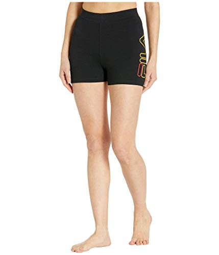 Fila Beatriz High-Waist Bike Shorts Black Gold Fusion White XS 14