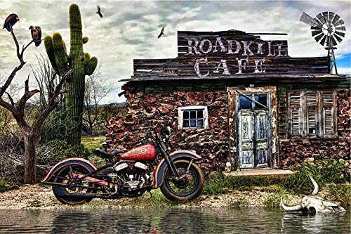 Harley Davidson Flathead Roadkill Cafe Route 66 Sturgis Motorcycle Biker Art Print