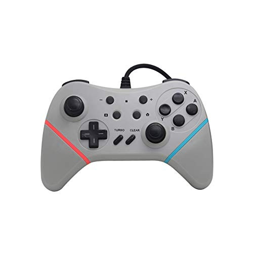 OSTENT USB Wired Pro Gamepad Controller Joystick for Nintendo Switch Sony PS3 Android PC Color Grey