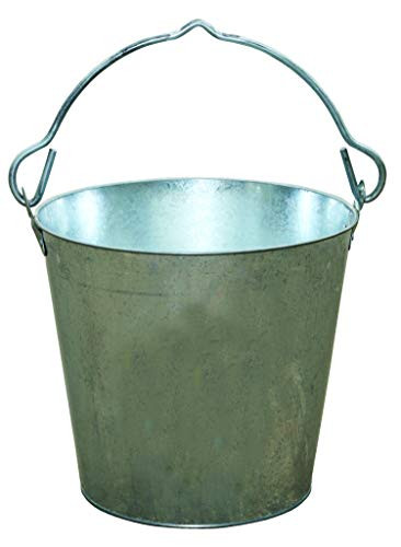 Little Giant Galvanized Dairy Pail -8 Quart- Metal Utility Bucket with Handle for Gardening  and  Farming -Item No. GP8-