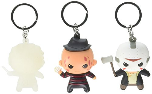 Warner Bros. SDCC 2017 Exclusive - Horror Properties Freddy vs Jason 3D Foam Key Ring - 3 Pc Set Novelty Accessory