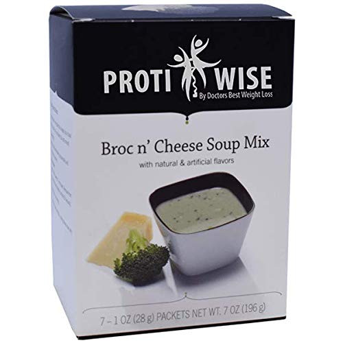 ProtiWise - High Protein Diet Soup - Broc N_ Cheese - Low Calorie  Low Fat  Low Sugar -7 Box-