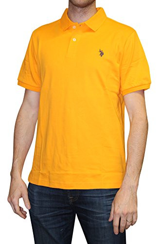 U.S. Polo Assn. Men_s Solid Interlock Polo Shirt  Warhol Orange  M