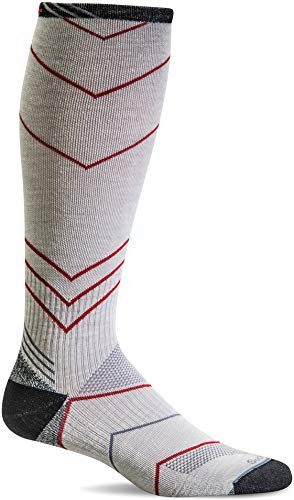 Sockwell Men_s Incline OTC Moderate Graduated Compression Sock  Natural Grey - L XL