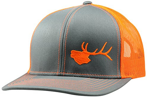 LINDO Trucker Hat - Bugling Elk -Graphite Orange-