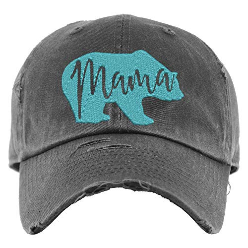 Mama Bear Hat - Distressed Baseball Cap OR Ponytail Hat - Gift for Mom - New Mom Gifts