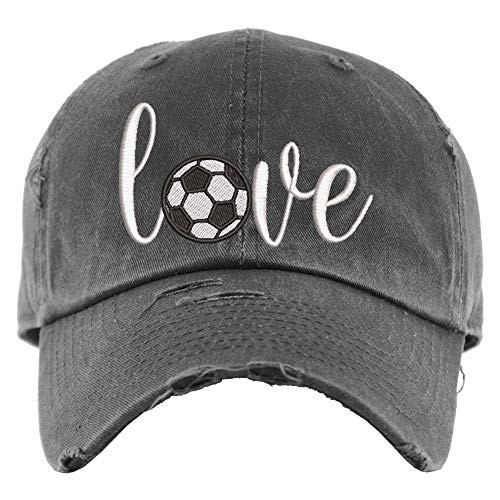 Love Soccer Hat - Distressed Baseball Cap OR Ponytail Hat - Personalized Soccer Gift Love Soccer Hat - Distressed Baseball Cap OR Ponytail Hat - Personalized Soccer Gift