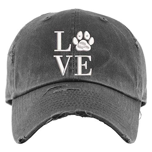 Love Paw Print Hat - Distressed Baseball Cap OR Ponytail Hat - Animal Lover Hat - Gift for Dog Mom Love Paw Print Hat - Distressed Baseball Cap OR Ponytail Hat - Animal Lover Hat - Gift for Dog Mom