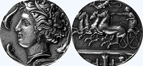 Golden Artifacts Persephone and Chariot Famous Greek Coin Goddess of The Underworld Unique Gift Greek Mythology -17-S- Golden Artifacts Persephone and Chariot Famous Greek Coin Goddess of The Underworld Unique Gift Greek Mythology -17-S-