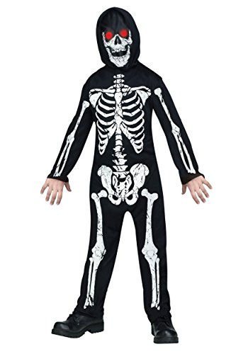 Fun World Kids Fade in Out Skeleton Costume - S