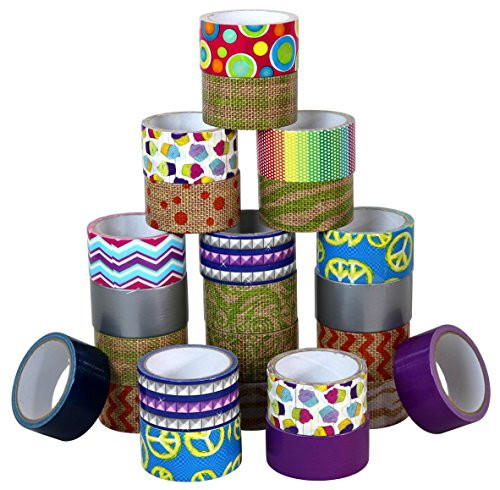 Assorted Duct Tape Bulk Set Of Colored Duct Tape, 24 Random Rolls