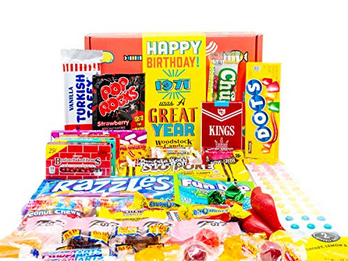 Woodstock Candy ~ 1971 50th Birthday Gift Box Nostalgic Retro Candy Mix from Childhood for 50 Year Old Man or Woman Born 1971 Jr Woodstock Candy ~ 1971 50th Birthday Gift Box Nostalgic Retro Candy Mix from Childhood for 50 Year Old Man or Woman Born 1971 Jr